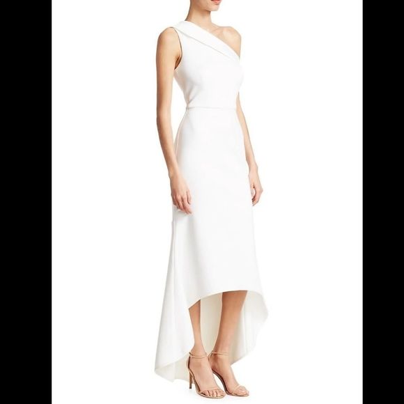 NWT Black Halo Cadencia One Shoulder Gown$575 - Picture 3 of 10